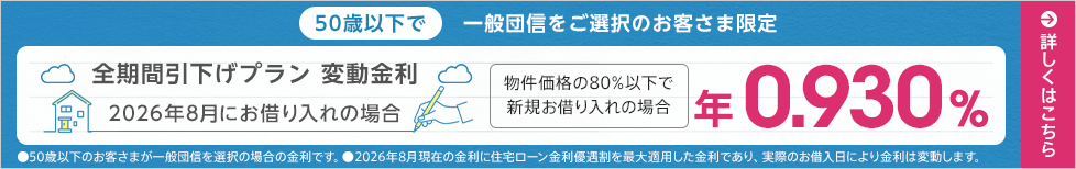 全期間引下げプラン変動金利