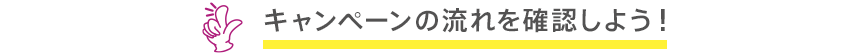 キャンペーンの流れを確認しよう！