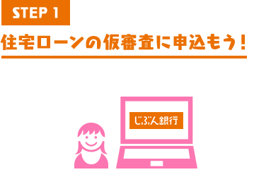 STEP1 住宅ローンの仮審査に申込もう!