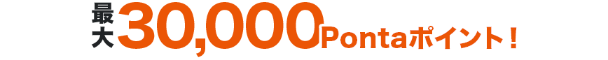 最大30,000Pontaポイント！