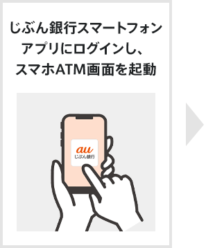 じぶん銀行アプリにログインし、スマホATM画面を起動